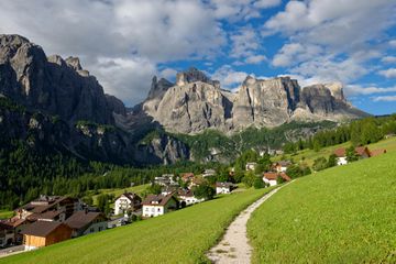 Kolfuschg mit Sella, Corvara, Gadertal, Dolomiten, SÃ¼dtirol, Italien,