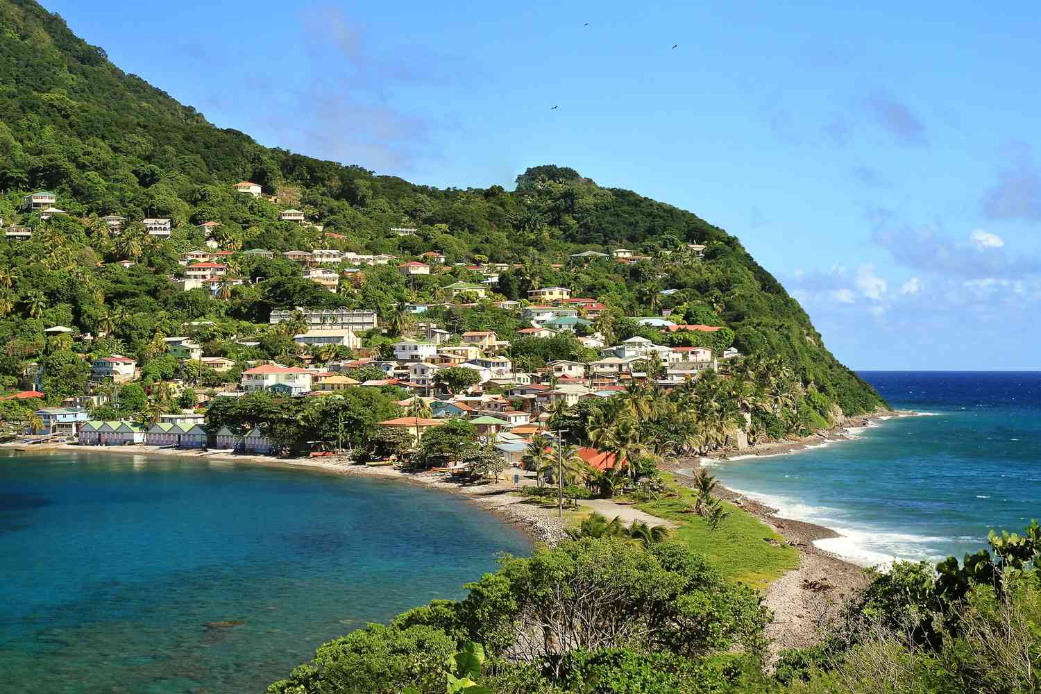 Fishing village in Dominica, Caribbean Islands Scotts Head