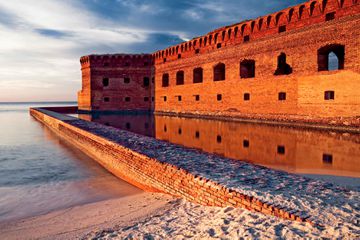 Moat wall of Fort Jefferson in Dry Tortugas National Park
