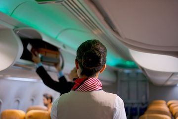 Passenger travel via commercial air plane. Travel and airline business concept.