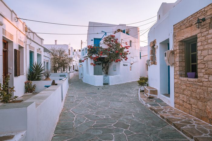 A street in the village of Chora in Folegandros island