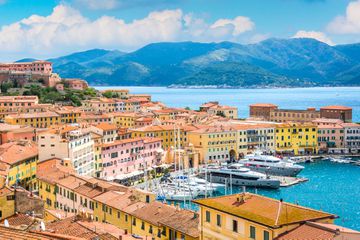 Panoramic sight of Portoferraio in Elba Island, Tuscany, Italy.