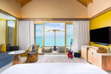 View from a room at the Hard Rock Hotel Maldives