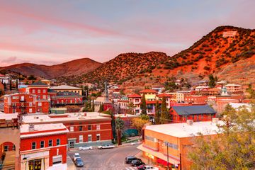 Aerial view of Bisbee, Arizona 