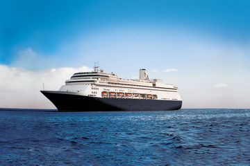 Exterior view of the Holland America Line Volendam ship 