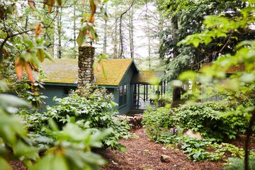 Exterior of a cabin at Migis Lodge in Maine