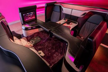 Aerial view of the Qatar Airways Next Gen Q-Suite
