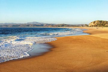 One of the protected beaches at Careyes