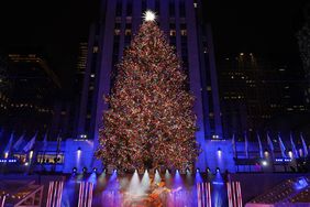 A view of the Rockefeller Center Christmas Tree during the 89th Annual Rockefeller Center Christmas Tree Lighting Ceremony 