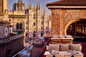 View of the duomo from the Sachi Japanese Restaurant at Palazzo Cordusio