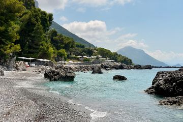 The beach at the Santavenere hotel 
