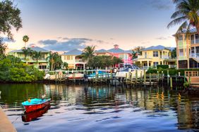 Waterfront homes in Stuart, Florida at the St Lucie River
