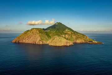 Aerial view of Saba Island