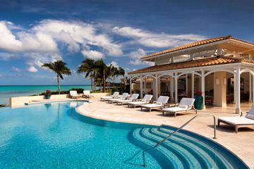 Pool and deck area at Jumby Bay