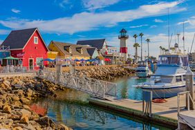 Harbor in a small town in California