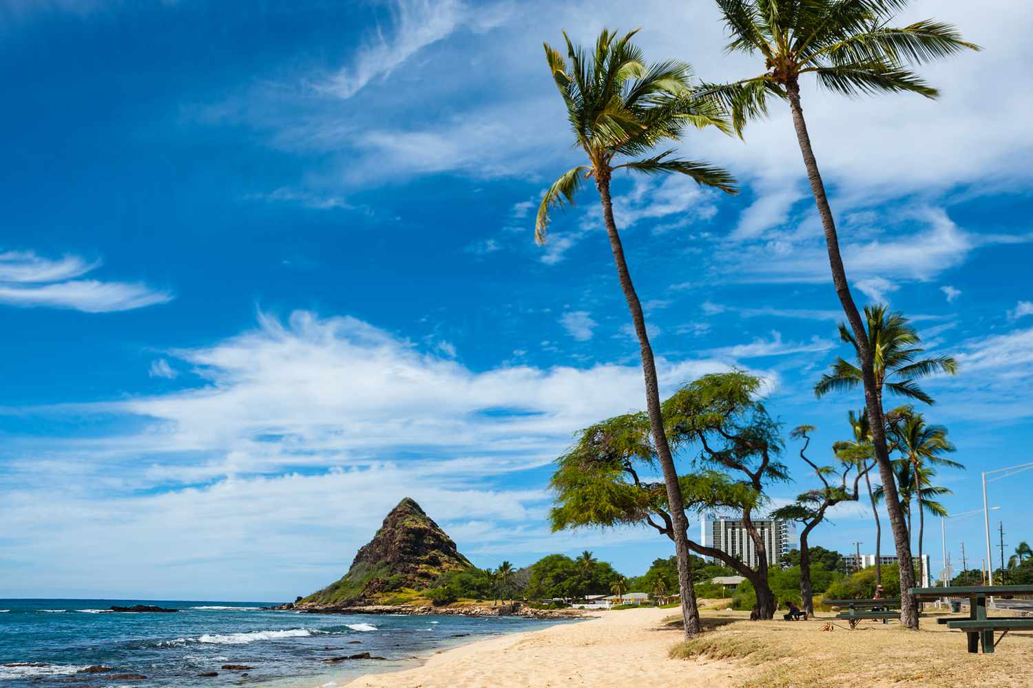 Makaha beach on Oahu island in Hawaii