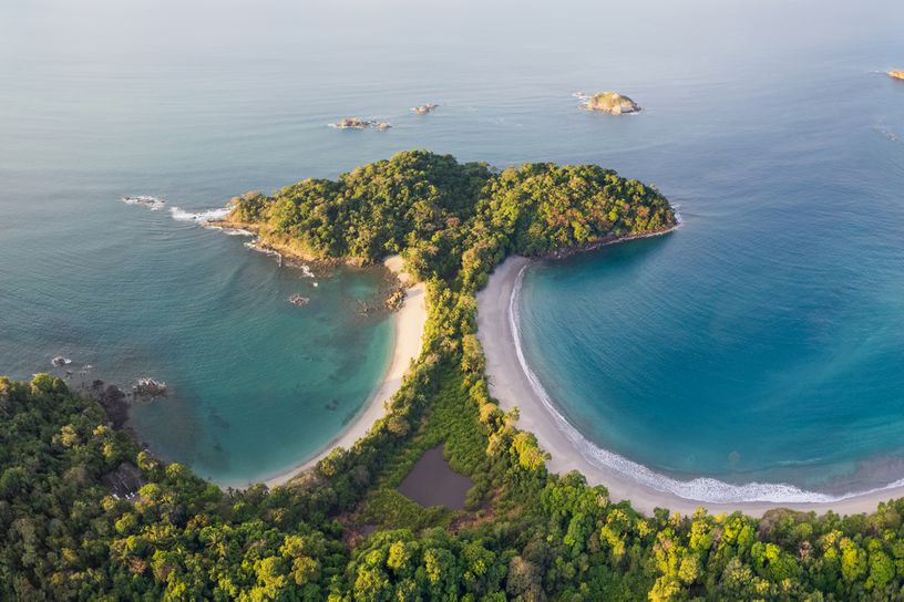 Aerial view of the Peninsula of Manuel Antonio