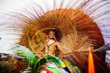 Woman dancer at Martinque's Carnival