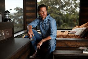 Matthew McConaughey in a cabin