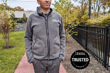 Man wears a Helly Hansen Mens Panorama Fleece