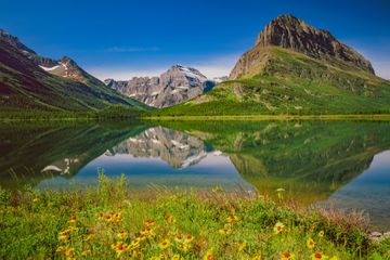 Springtime in Swiftcurrent Valley Glacier NP.