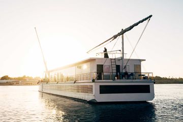 The Kazazian sails on the Nile river. 
