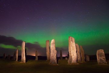 Northern Lights over Lewis and Harris in Scotland 