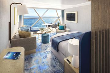 Interior of the Panoramic Suite on board the Icon of the Seas by Royal Caribbean