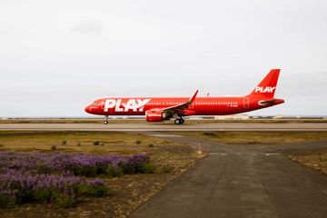 A Play Air SEÂ A321neo airbus passenger aircraft at Keflavik International Airport, near Reykjavik, Iceland