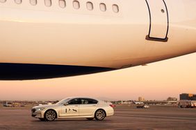 A PS car on the LAX tarmac 