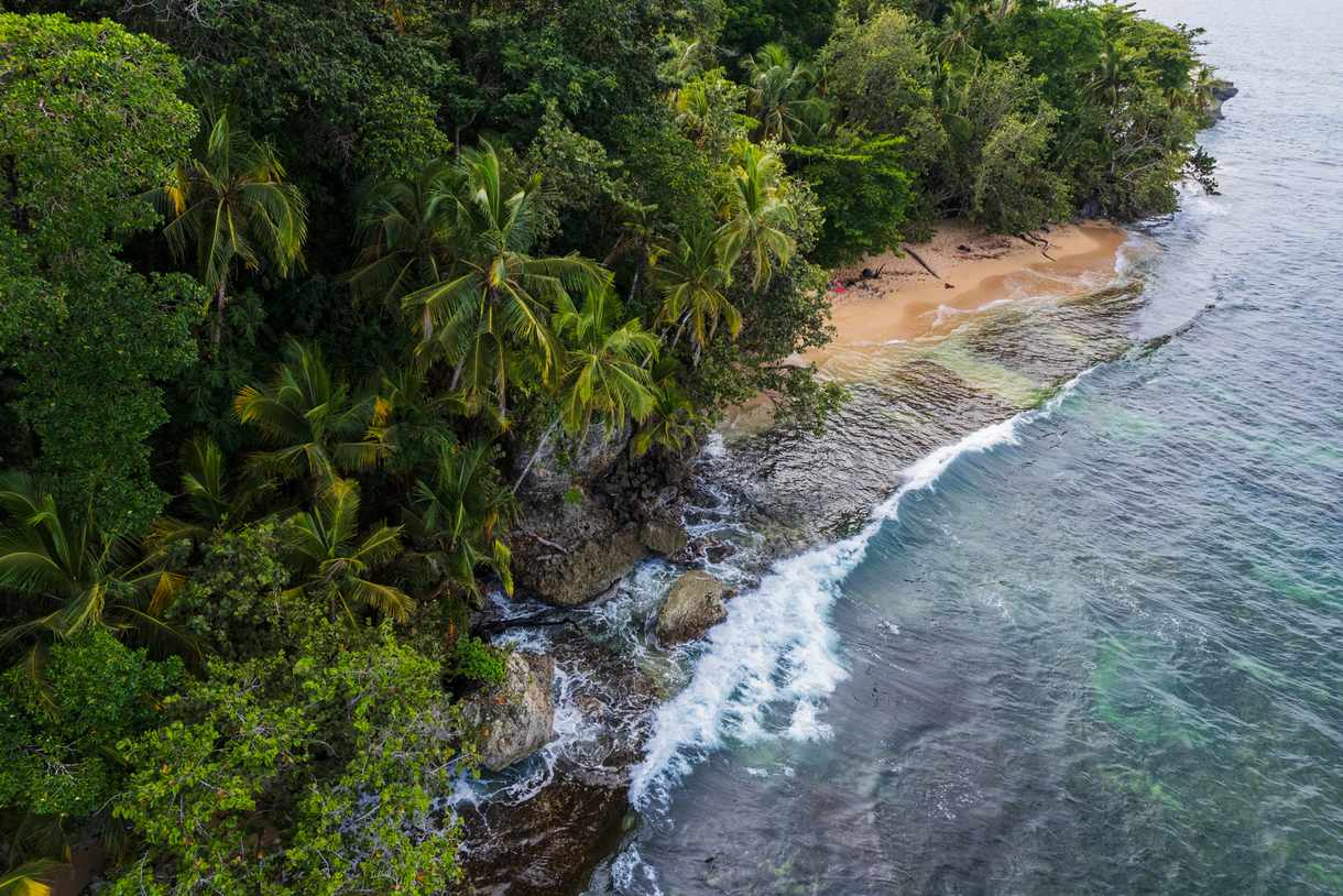 Aerial view of Puerto Viejo