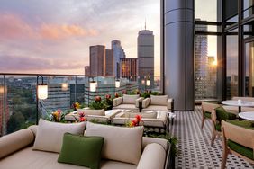 Terrace rooftop with Boston Skyline views from Raffles Boston