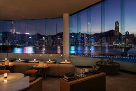 The lounge area at the Regent Hong Kong.