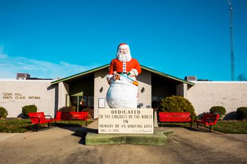 Santa Claus, Indiana Town Hall. 