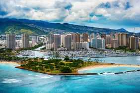 Skyline Aerial of Honolulu Hawaii