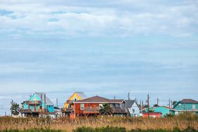 Surfside beach homes. Texas, USA