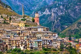 Cityscape of Tende, Alpes-Maritimes, Provence, France