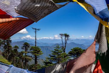 Landscapes and bridges along the Trans Bhutan Trail