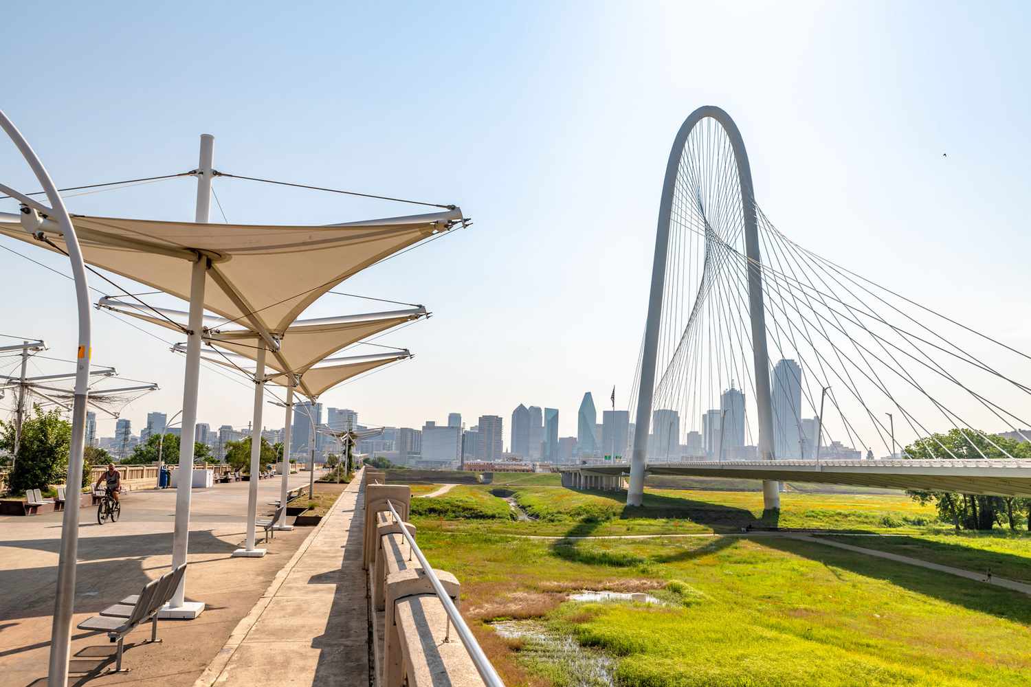 Ronald Kirk Pedestrian Bridge and Margaret Hunt Hill Bridge in Dallas