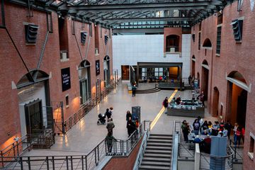 People visit the US Holocaust Memorial Museum in Washington DC 