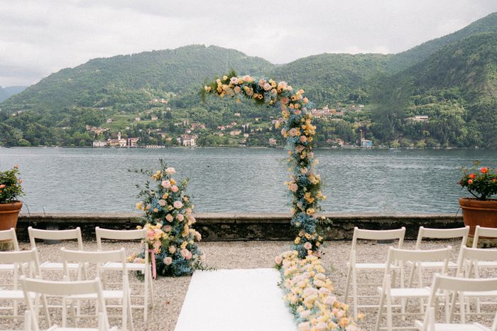 A wedding ceremony in Lake Como, Italy 