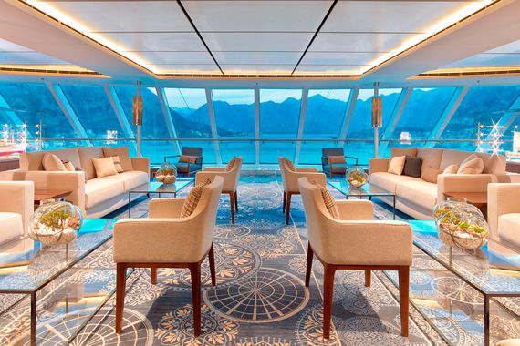 Viking cruise ship interior.