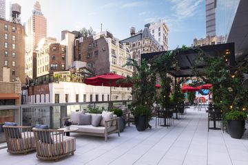 View of NYC from rooftop bar