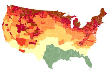 The US fall foliage map 