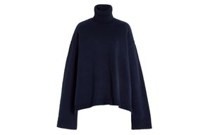Moda Operandi The Frankie Shop Rhea Oversized Wool-Cotton Turtleneck Sweater