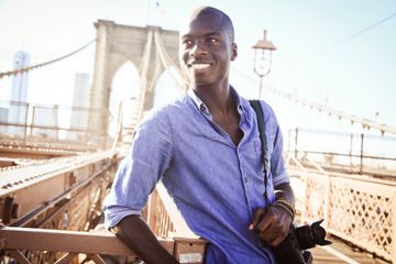 Travis Levitus on the Brooklyn Bridge
